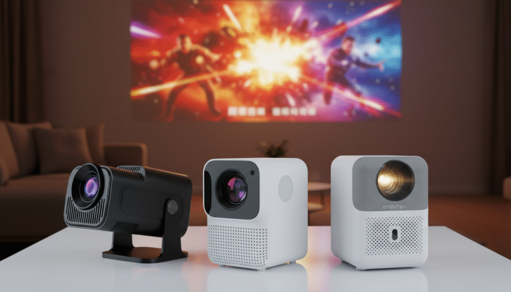 Melhores projetores 2026: comparativo entre Magcubic, Wanbo e BYINTEK