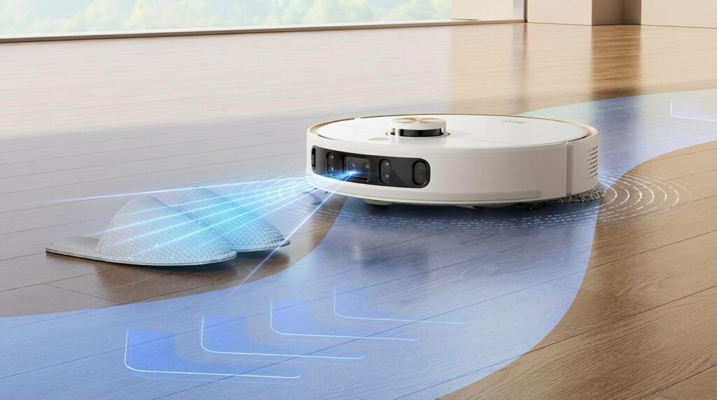 Xiaomi X20+ vale a pena pelos seus sensores laser e sistema de desvio de obstáculos.