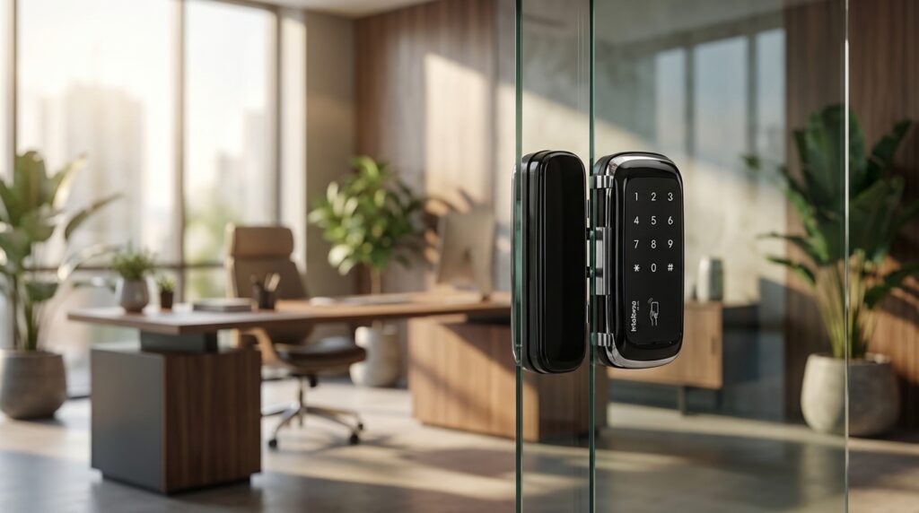 Intelbras FR 400 fechadura eletrônica biométrica para porta de vidro srconecta