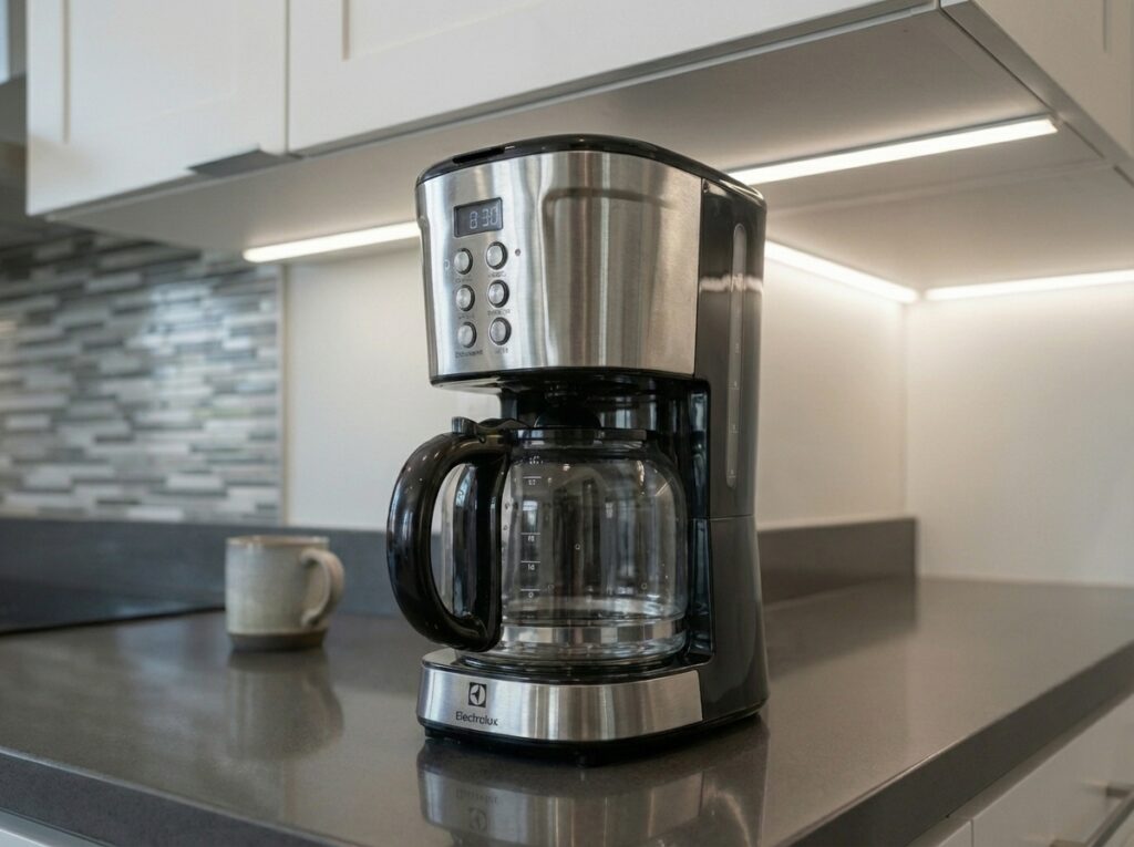 Cafeteira Electrolux Experience ECM30 preparando café com jarra de vidro