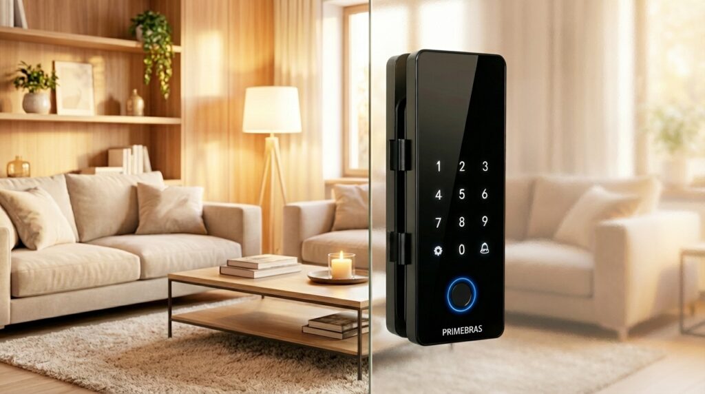 fechadura eletrônica para porta de vidro primebrás athenas bluetooth srconecta