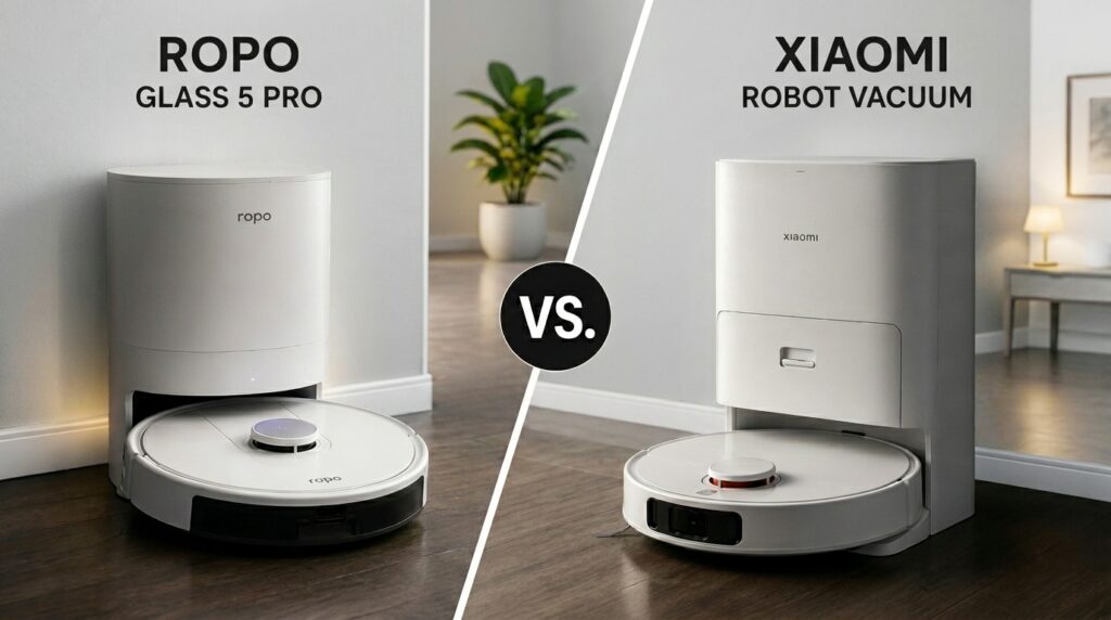 Ropo Glass 5 Pro vs Xiaomi robô aspirador comparativo