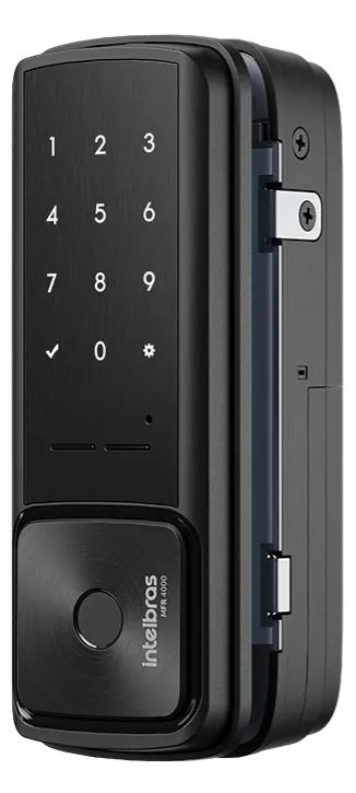Fechadura digital Intelbras MFR4000 para porta de vidro