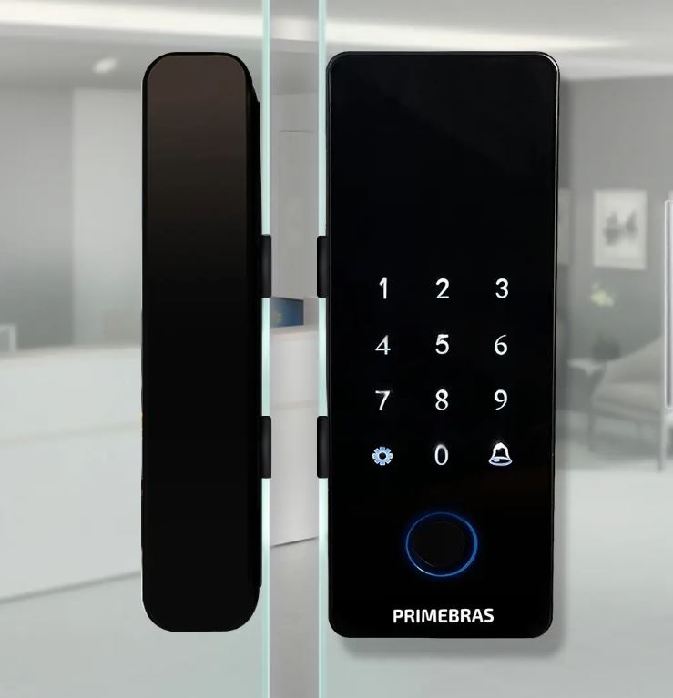 Fechadura digital Primebras Athens para porta de vidro