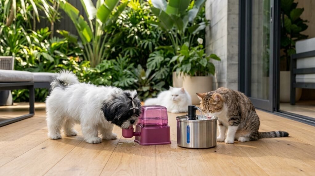 melhor bebedouro automático para gatos e cachorros